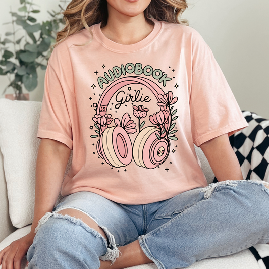 Audiobook Girlie T-Shirt (Peachy)