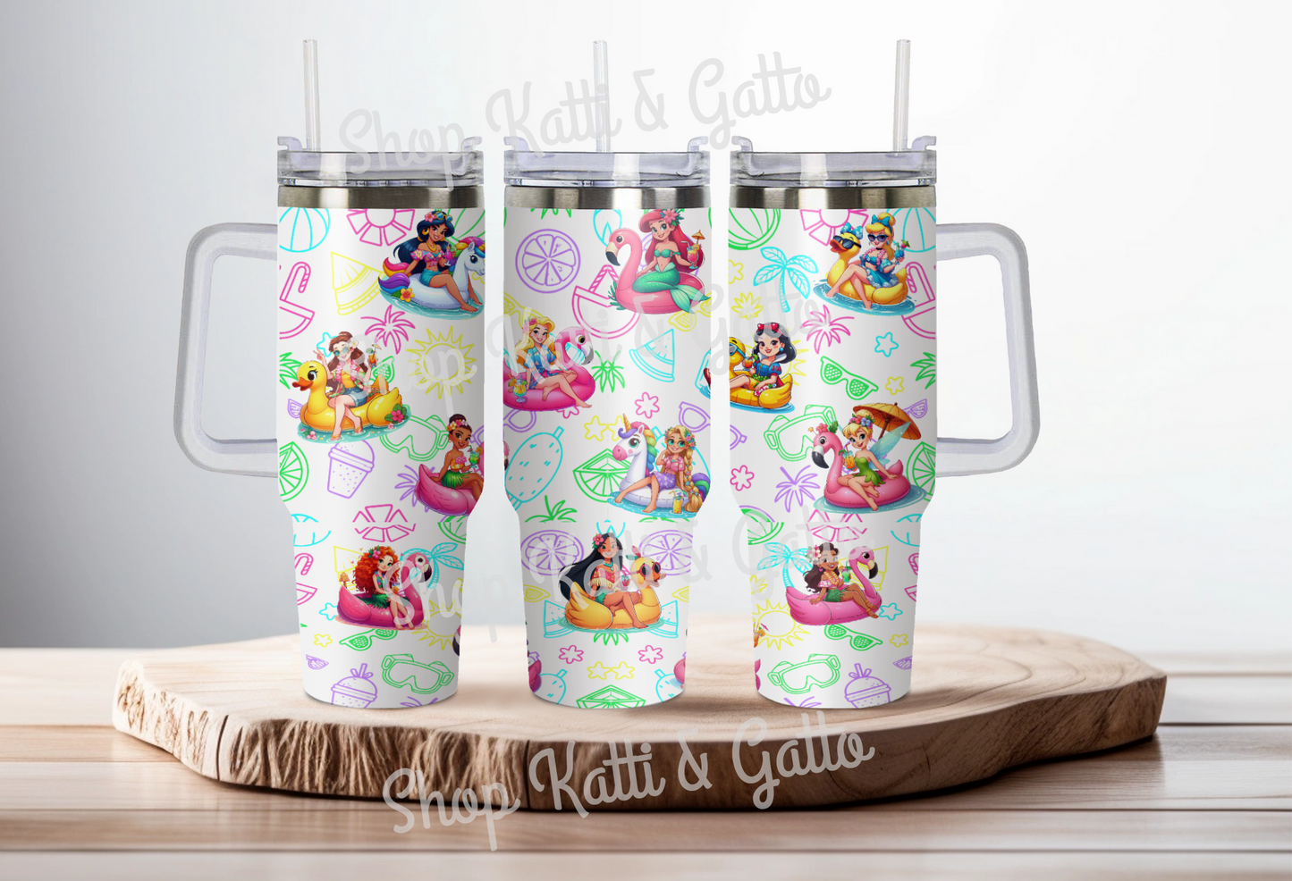 Princess Summer Pool 40 Ounce Tumbler
