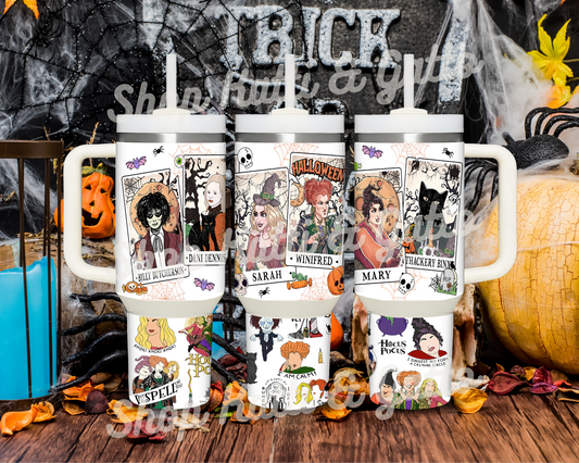 Handmade Custom Witches Hocus Pocus Halloween ~ Stanley Dupe 40 Ounce Tumbler