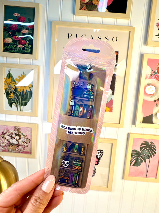 Spooky Bookshelf Acrylic Bookmark